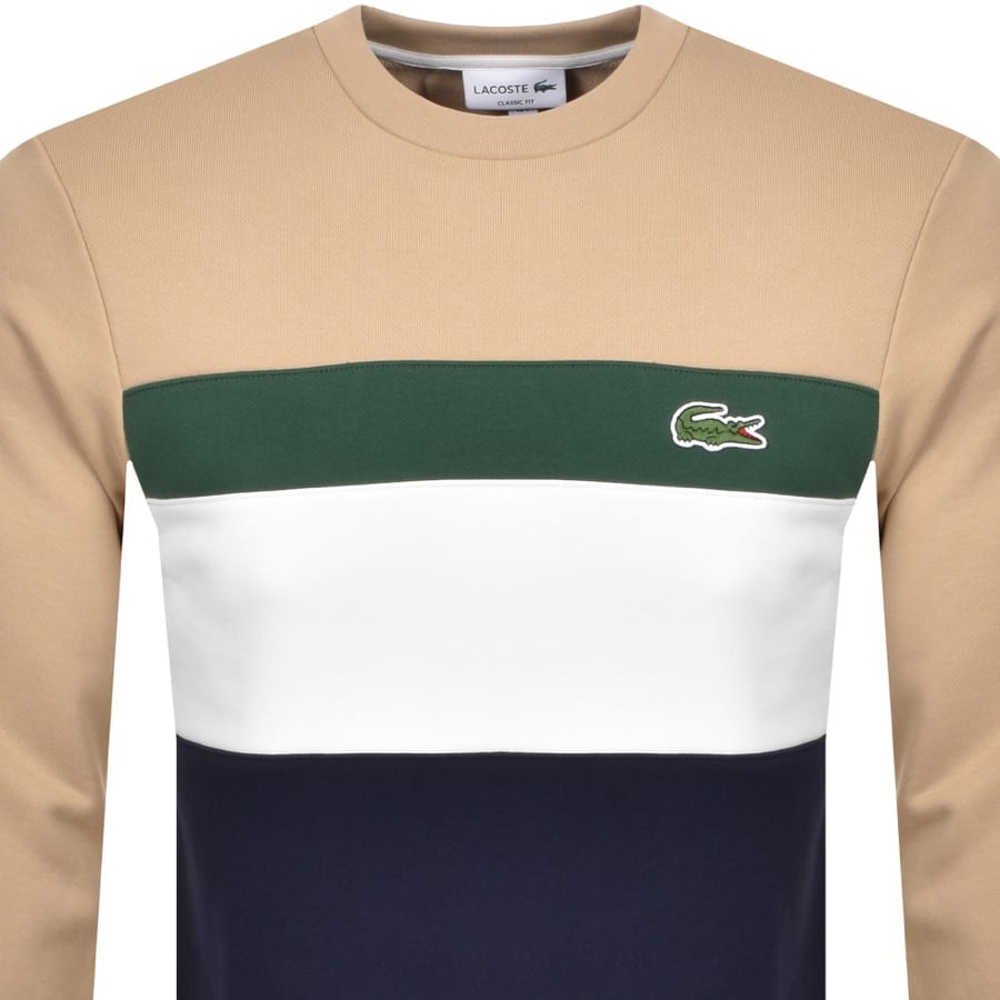 Alternative Image for ProductLacoste Colour Block Sweatshirt Beige2